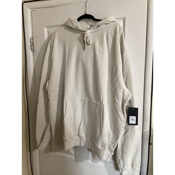 Spiritual Gangster Mens Classic Cream Ivory Logo Hoodie XXL - Picture 1 of 5